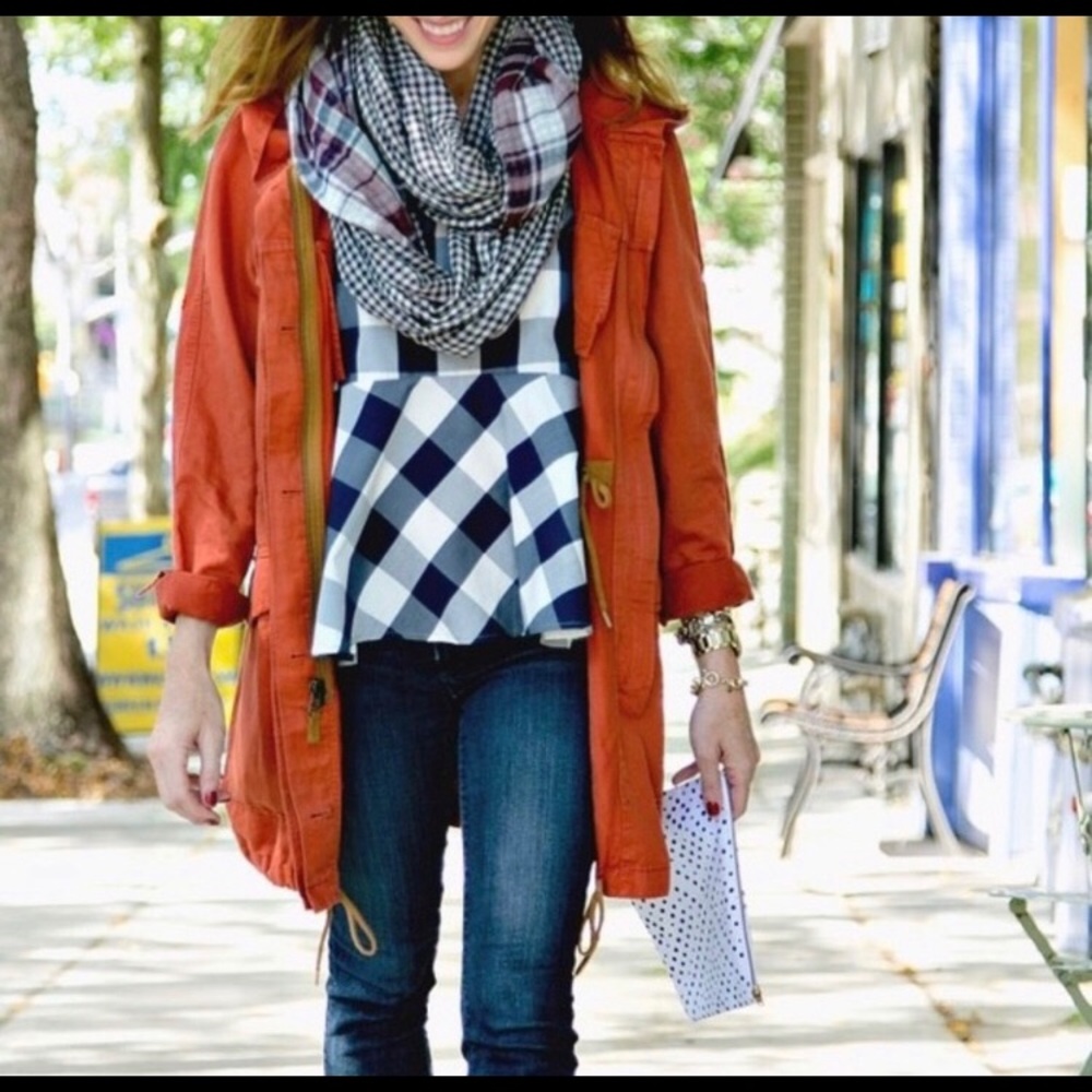 Loft Drawstring Jacket. Coral/Rust Color. Size S. - image 6